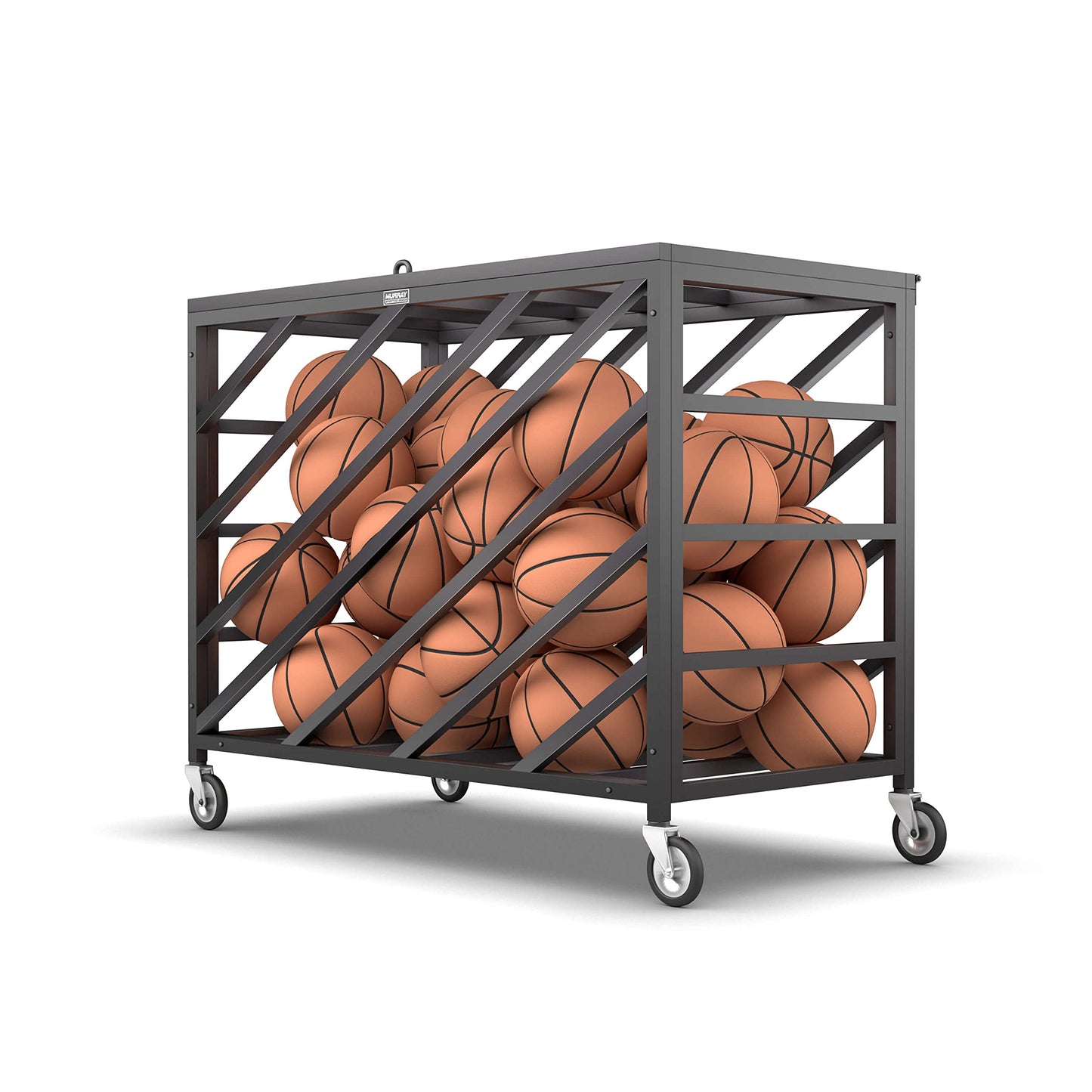 Murray Sporting Goods Premium Portable Ball Storage Locker | Basketball or Volleyball Storage Ball Cart with Wheels