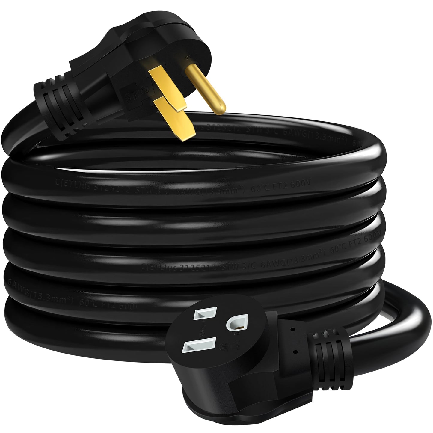Welding Cord 6 AWG, 25FT, Welding Extension Cords 50 amp, 125V/250V Welding Power Cord NEMA 6-50P to NEMA 6-50R