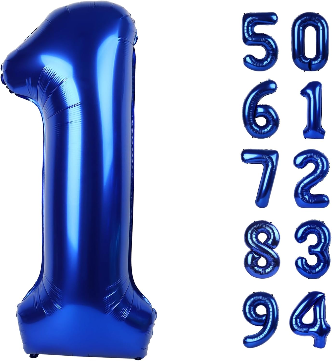 40-Inch Night Blue Number 1 Balloon - First Birthday Decorations for Girls & Toddlers