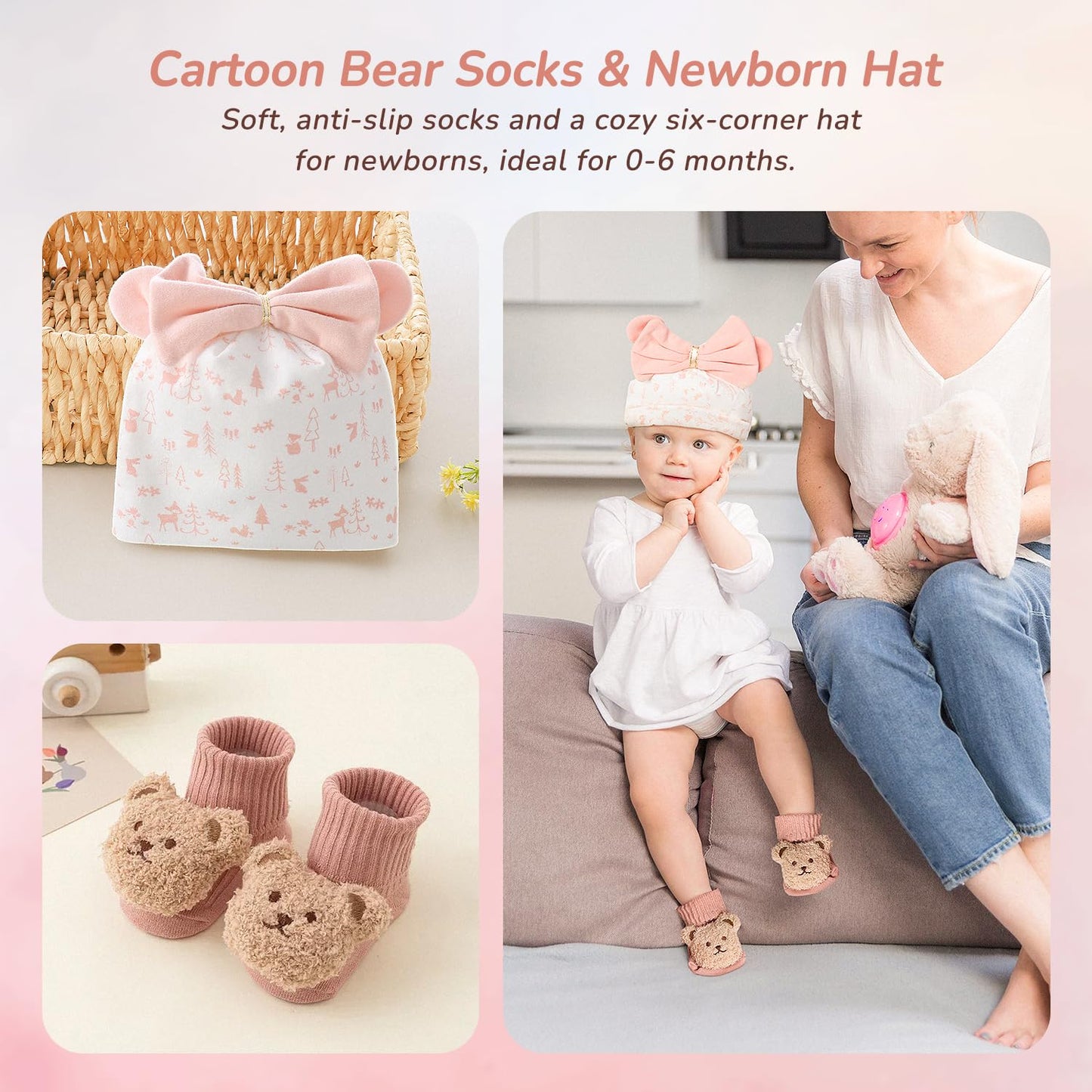 Strawberry Fairy 10 PCS Baby Gift Set - Adorable Newborn Essentials for Girls | Perfect Gender Reveal Basket