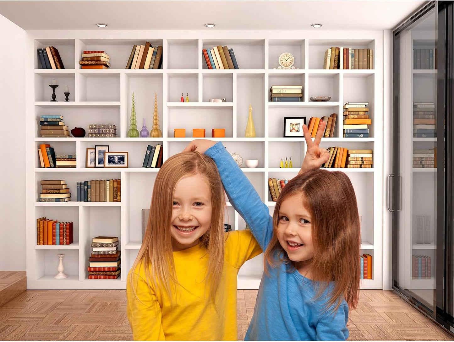 Mitivcati 5x4ft Bookcase Photography Backdrop School Library Study Bookshelf Scene Children Photography Backgrounds