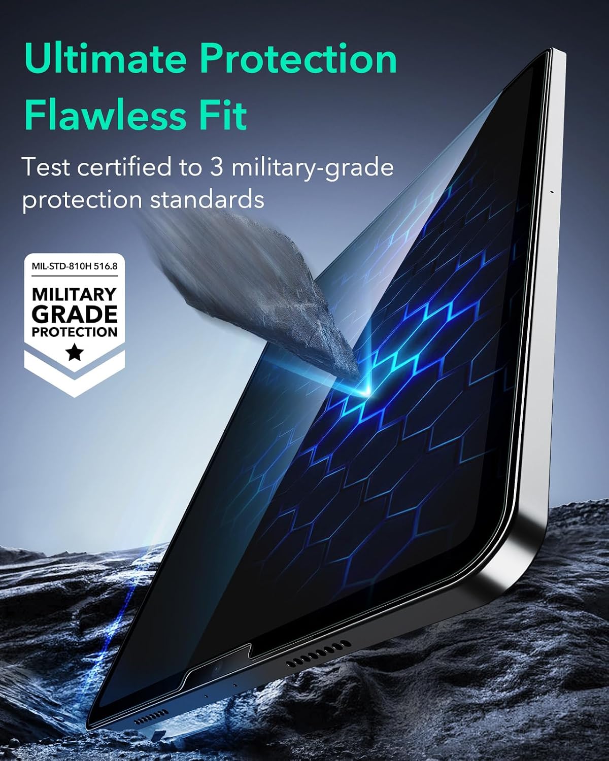 12.9 12.9 Inch (2022/2021/2020/2018), 2 Pack ESR iPad Pro Screen Protector, Protective Film for iPad Pro Tempered-Glass
