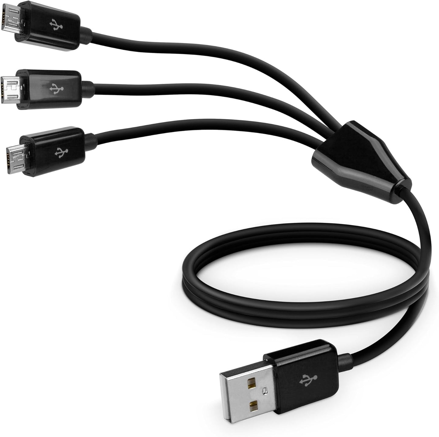 BoxWave S7 MP3 Cable Compatible with QNGEE Portable Player - MultiCharge MicroUSB Cable, Multiple Charging Cable Micro