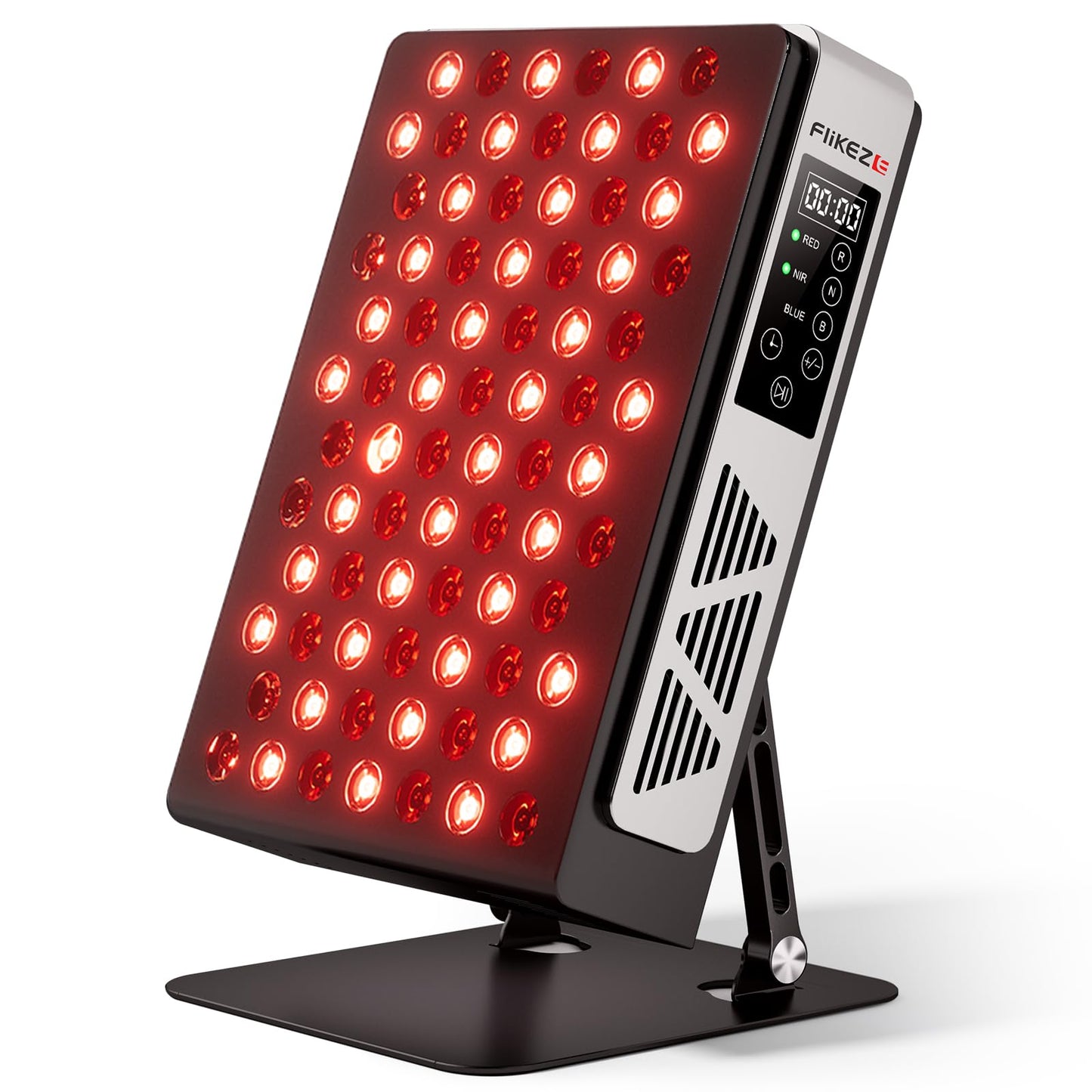 FliKEZE Red Light Therapy for Body Face, 3+4 Chips 7 Wavements 460nm-880nm Red Light Panel with 4 Modes, Dimmable & Timer, Blue Lights Infrared Light Therapy for Home Office Gym, Elite 78 LEDs