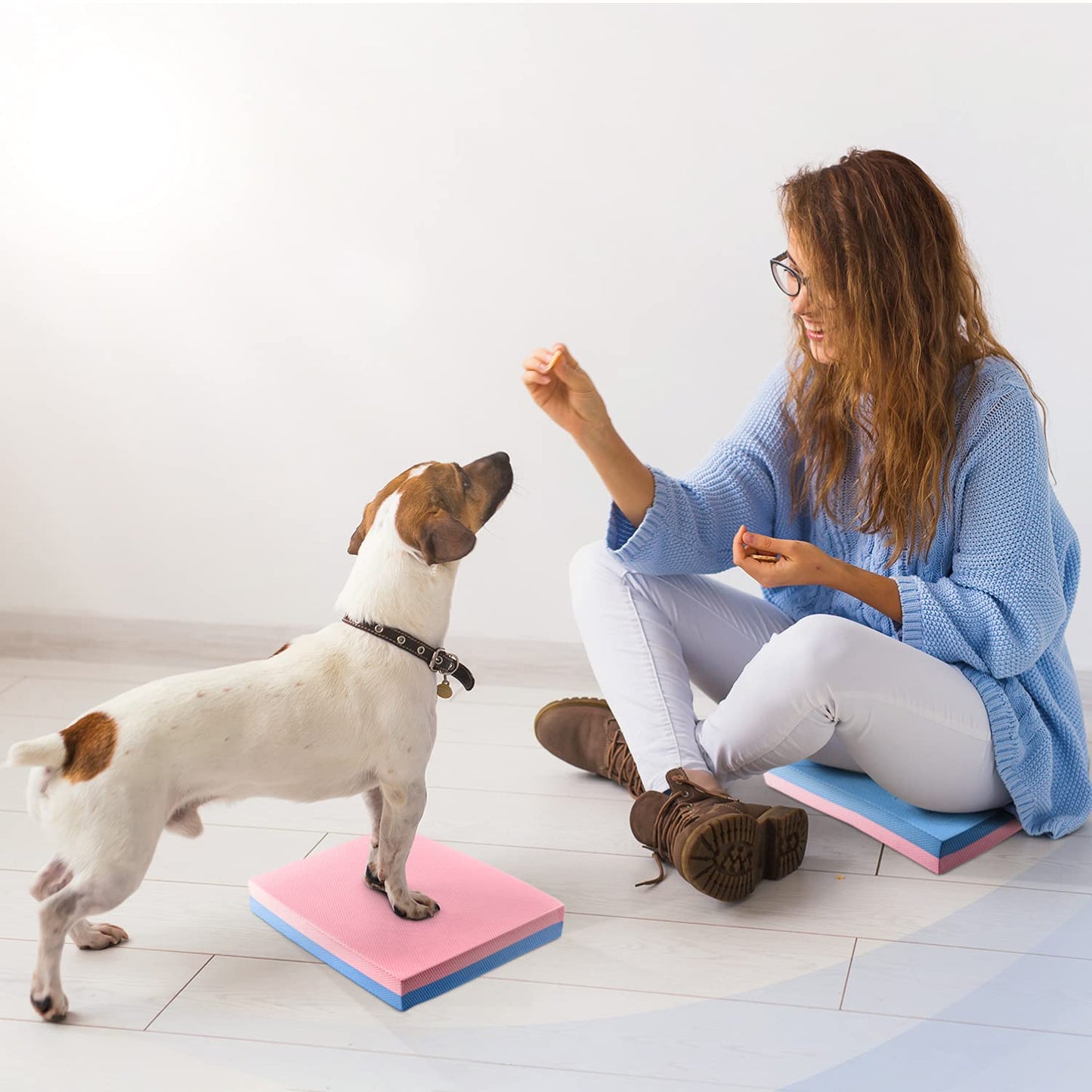 Yes4All Large Foam Balance Pad, Non-Slip Foam Mat for Yoga & Strength Training, Exercise Knee Pad for Floor Workouts, Soft Cushion for Balance Training