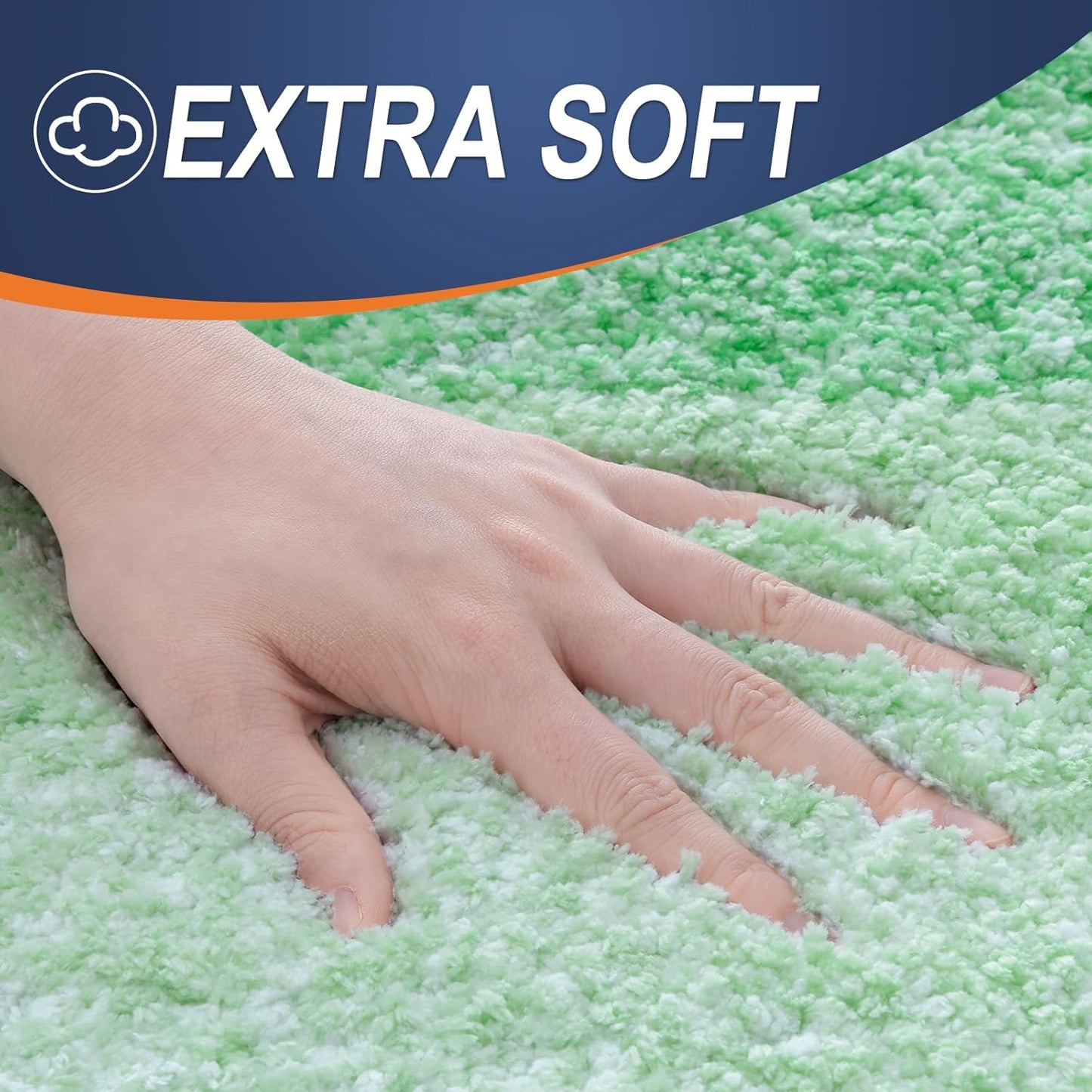 OLANLY Bathroom Runner Rug - Extra Soft Microfiber Mat with Rubber Backing | Quick Dry, Washable, 59x20 Inches, Green