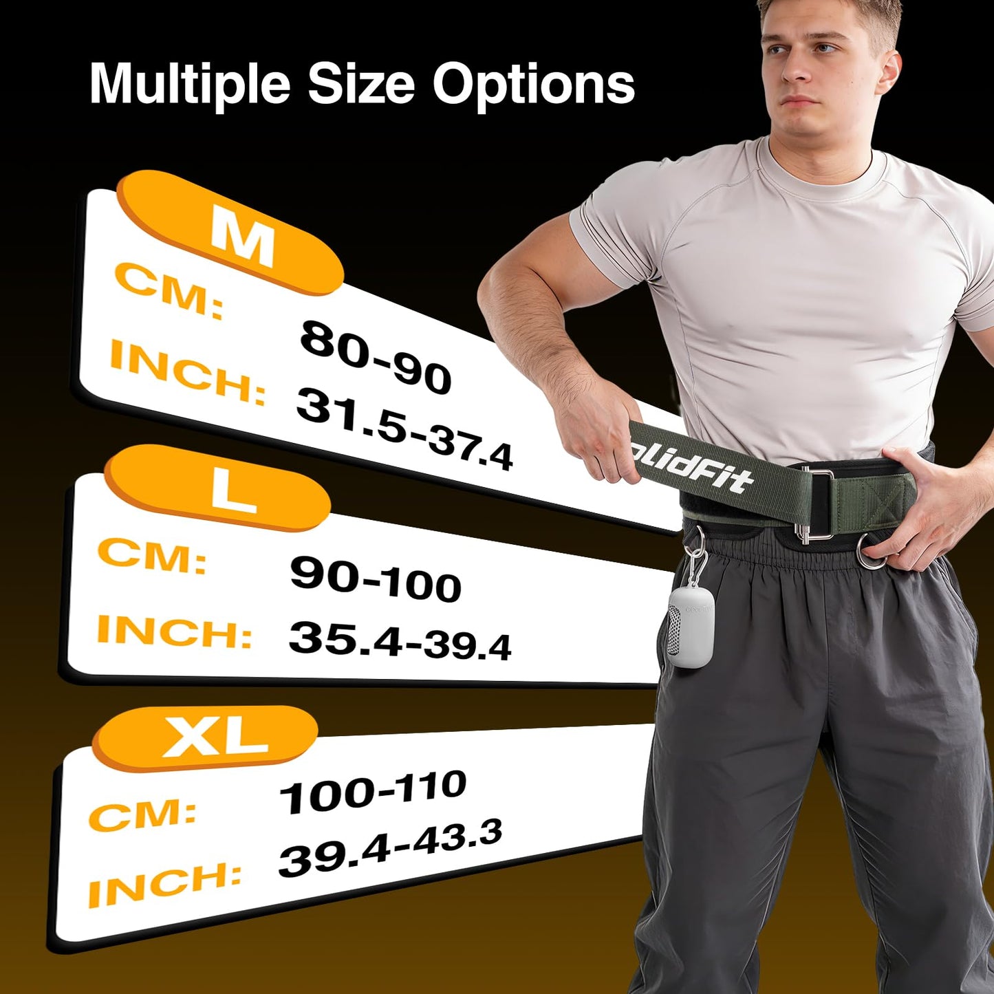 SolidFit Fitness Dip Weight Belt with Chain for Weight Lifting,Self-Locking Belt Weightlifting Squat Belts for Men,Supports 350lbs Pull Up Weight Belt,Deadlift Belt Gym Train,Workout Weights for Women