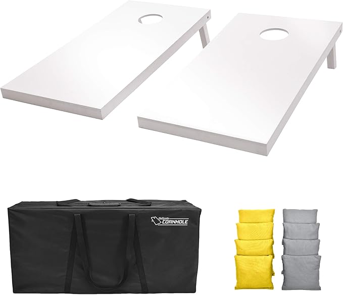 GoSports 4 ft x 2 ft Regulation Size Wooden Cornhole Boards Set - Includes Carrying Case and Over 100 Optional Bean Bag Colors