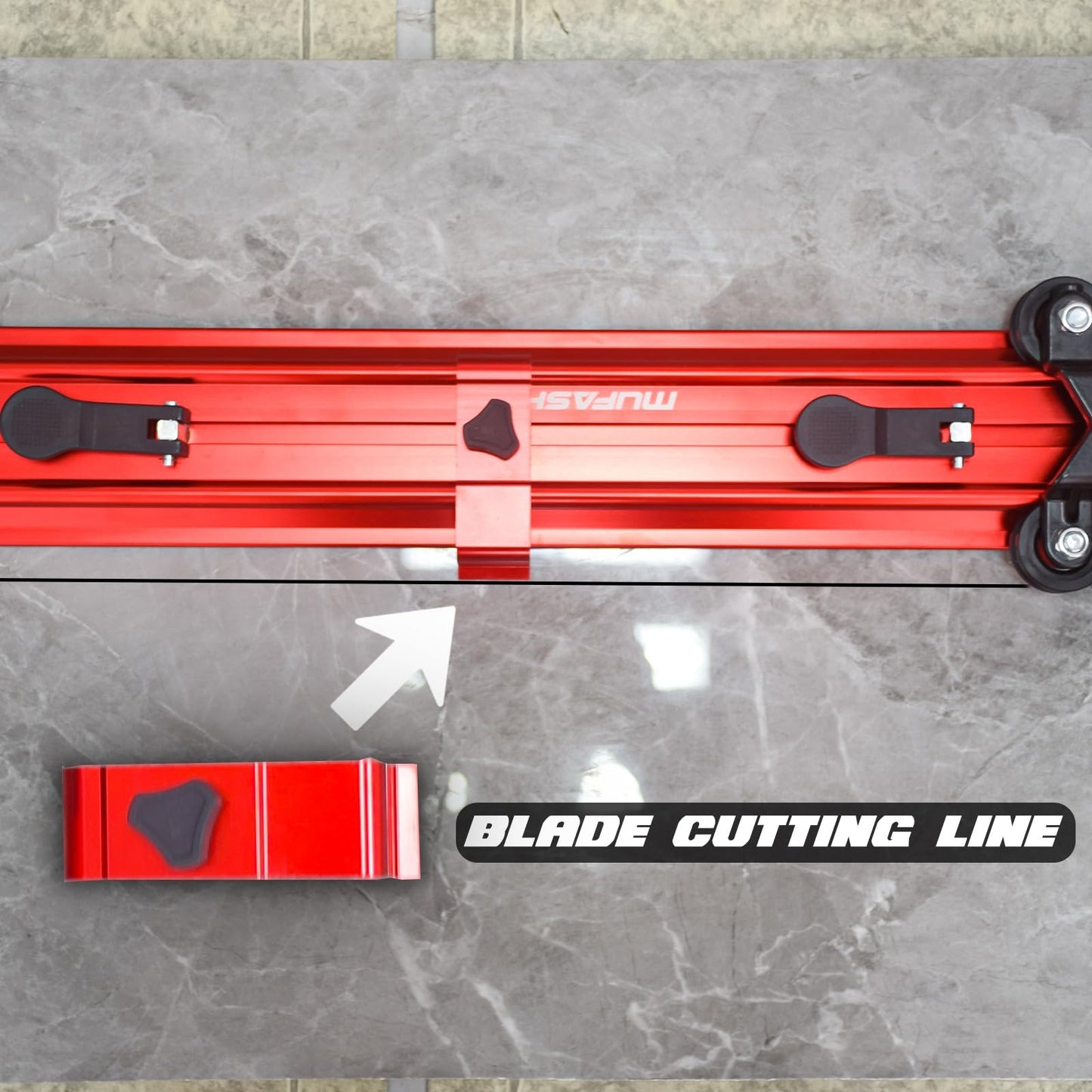 MUFASHA 78 Inch Manual Tile Cutter, Professional Porcelain Slab Cutting Machine for Large format Ceramic Porcelain Tiles, Dual-Rails, Pliers, Locators, Rail Retainers, Tile Cutter Hand Tools, ML2000