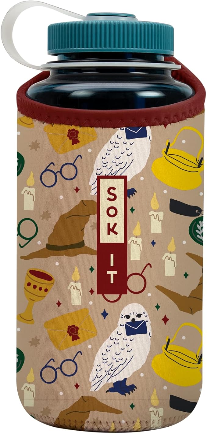 Sok It BotlSok Water Bottle Sleeve Insulated Neoprene Cover (Horcrux, Fits 32oz Nalgene)