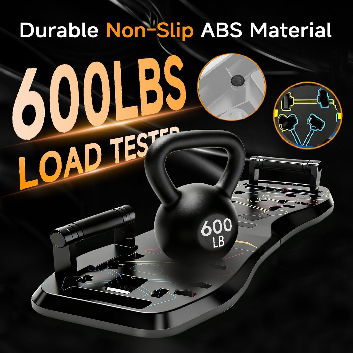 LALAHIGH Solid Push Up Board Fitness, Home Workout Equipment,Portable Foldable 36 in 1 Push Up Bar at Home Gym, Multi-Functional Pushup Handles for Floor. Professional Strength Training Equipment For Man and Women Burn Fat
