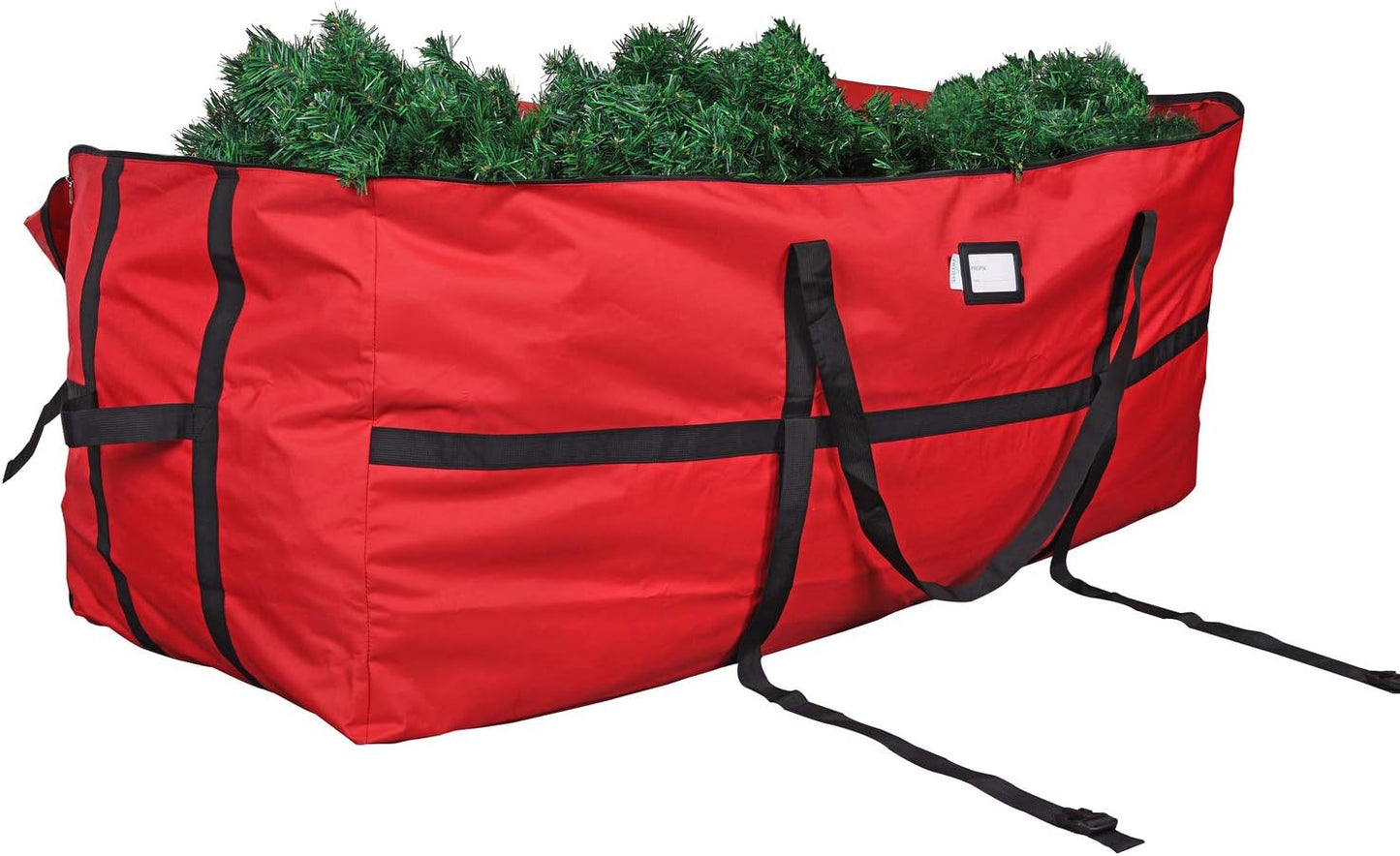 ProPik Christmas Tree Storage Bag - Heavy Duty Container for 9 Ft. Disassembled Trees | 24" H x 24" W x 60" L, Red