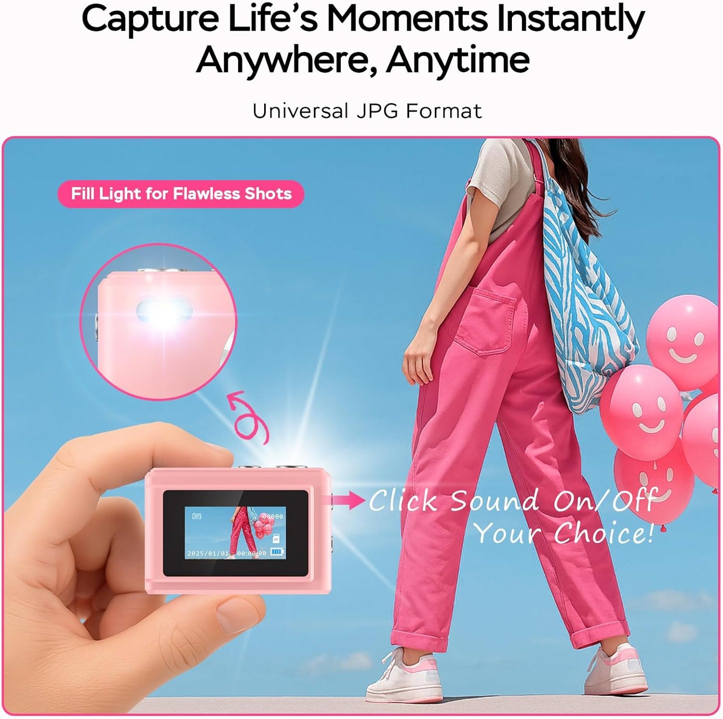 Dienspeak 1080P 64GB 0.96" Mini Camera HD Video Recorder Keychain Digital Camcorder with Card, HD Display, Long Battery