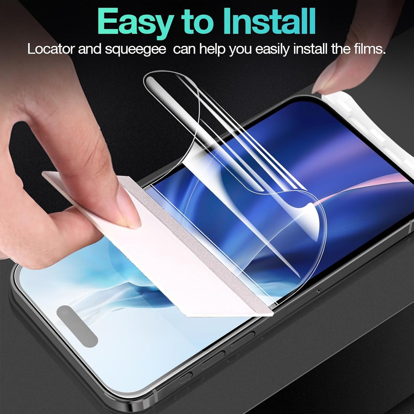 3 Pack 17 17 Flexible Film for iPhone Pro Max Screen Protector[NOT GLASS], Non-breakable Soft TPU Hydrogel Film