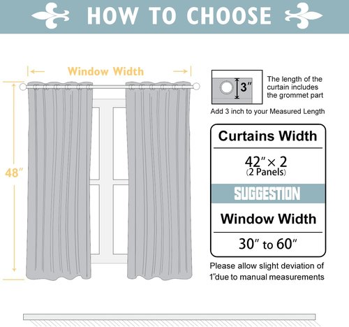 ChrisDowa Blackout Curtains - Thermal Insulated Room Darkening Panels, 48 Inch Long, Cappuccino (Set of 2)
