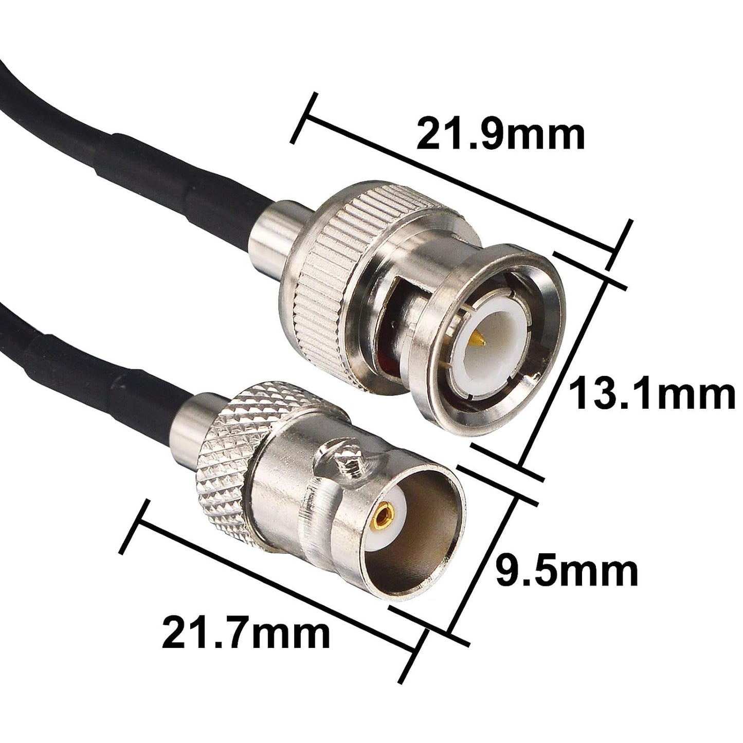 3ft 50 RG174 BNC Jumper Cable BNC Male to Female Extension Ohm SDI Cable CCTV Extension Coaxial Line for Video