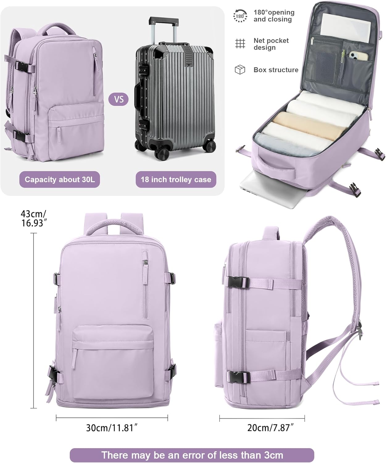 VGCUB Backpack Backpack Carry on Travel for Women Men Large Laptop Gym Work Frontier Airlines Personal Item Bag