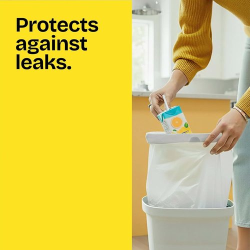Glad Medium Trash Bags - 8 Gallon Febreze Fresh Clean Garbage Bags with Odor Control | 80 Count
