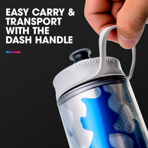 HydraPak | Polar Bottle - Polar Sport Insulated Water Bottle - BPA-Free, Sport & Bike Squeeze Bottle with Handle (Pulse Black, 700ml / 24oz)