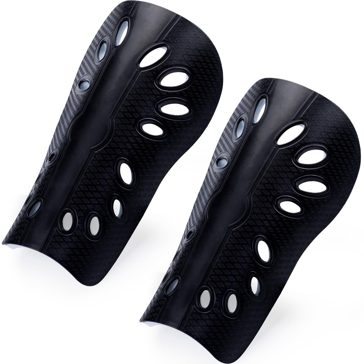 HINZIC 2pcs Soccer Shin Guards, Breathable Shin Guard Pads, Football Game Gear Protective EVA Cushion for Youth Men Women- Black
