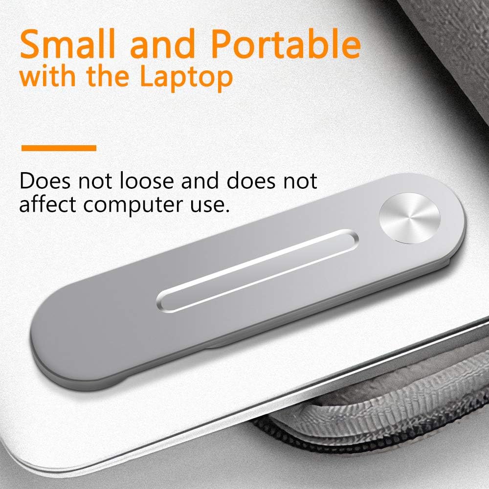 DK177 Laptop Phone Holder, Laptop or Desktop Monitor Side Mount Phone Holder, Slim Portable Foldable Smartphone Stand