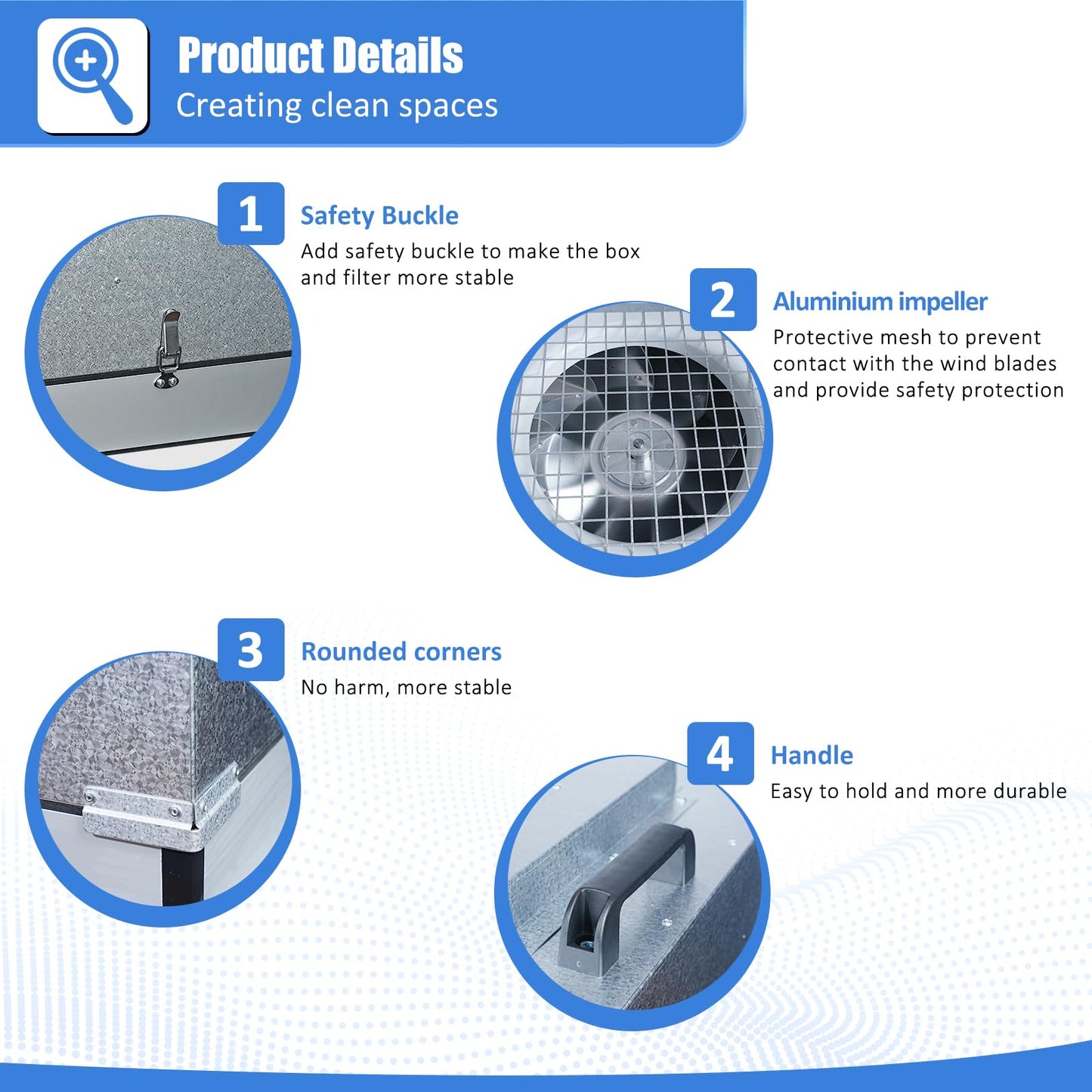 HEPA H14-Filter Laminar Flow Hood Updated FanFilter Unit（Include HEPA Filter）100/ISO Class 5 Cleanroom/Laboratory/Cleanroom/Mushroom Room, Laminar Air Flow Hood(46.2"x22.6"110V)
