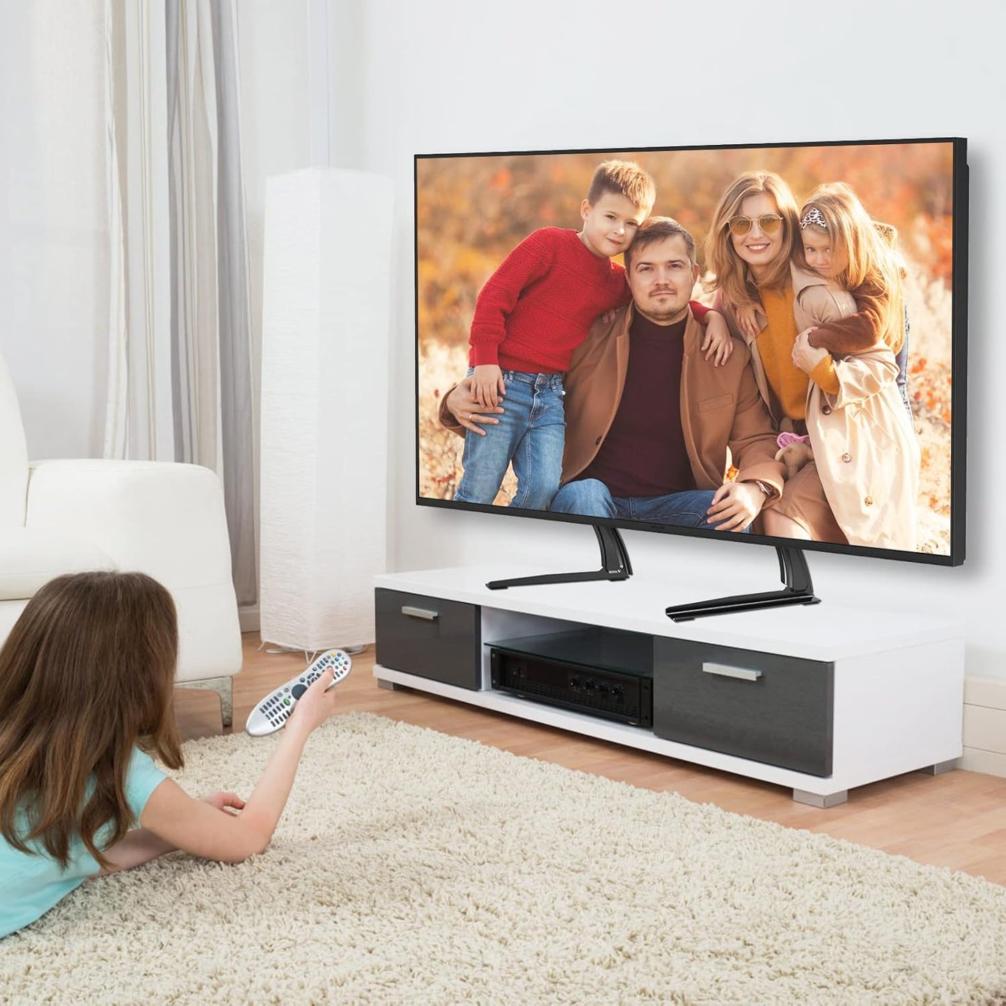ELIVED 27 55 inch 88 lbs, 800x400mm, YD1014 Universal Table Top TV Stand for Most to LCD LED Plasma Flat Screen TVs, TV