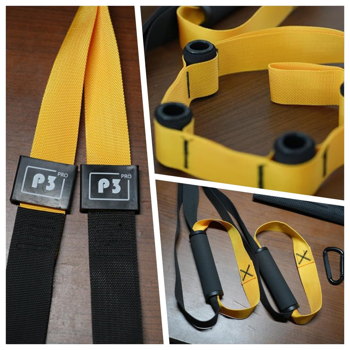 Home Suspension Training Kit, Suspension Trainer Straps with Adjustable Extension for Full-Body Workout at Home or Outdoors, Portable Gym Equipment with Handles, for All Fitness Levels Suspension Trainer,2 Packs Resistance Loop Exercise Bands