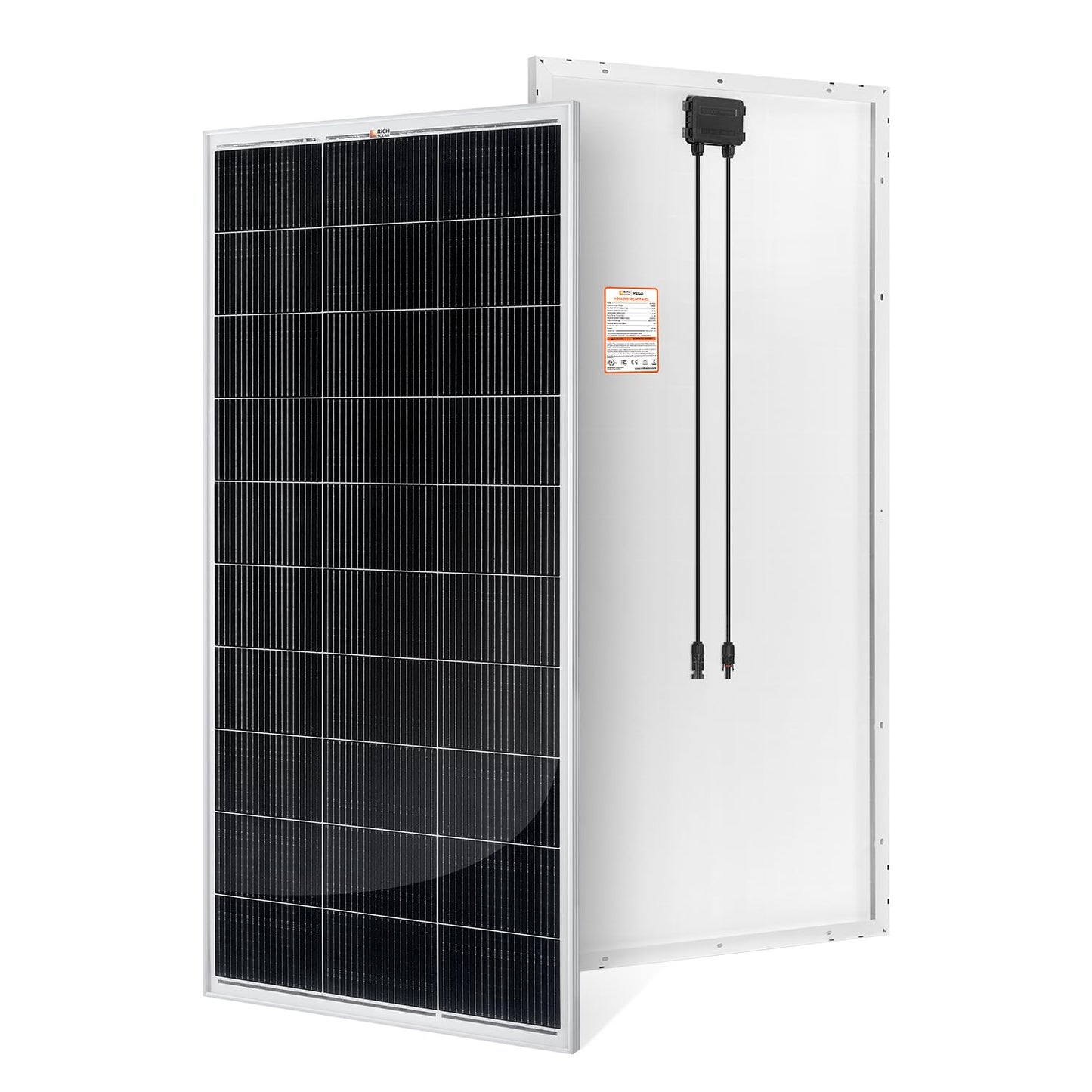 RICH SOLAR 200 Watt 12 Volt 18BB Cell Monocrystalline Solar Panel N-Type Cells High Efficiency Solar Module for RV Trailer Camper Marine Off Grid