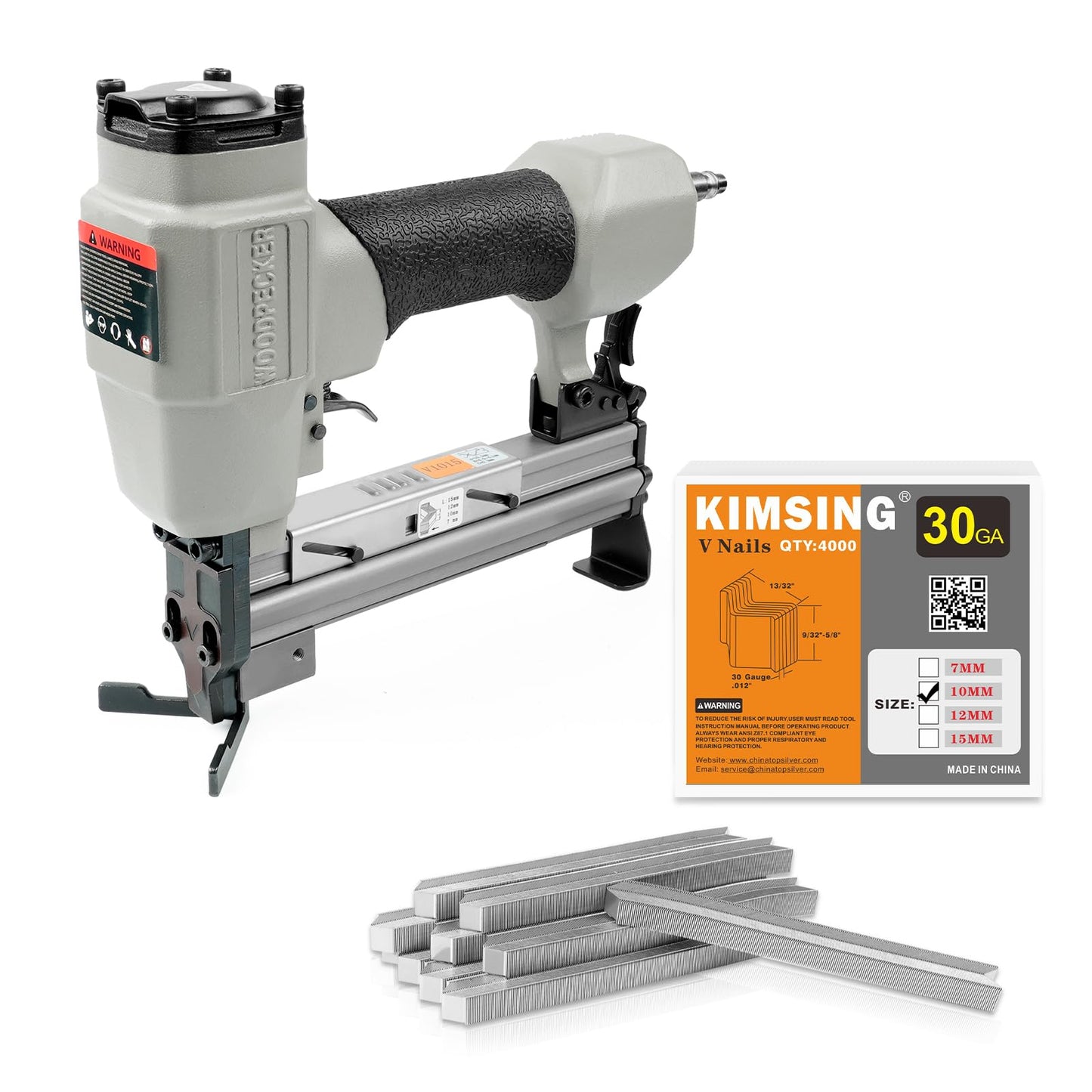 Woodpecker V1015 Pneumatic Picture Frame V Nailer Kit with 3/8'' V Nails × 4,000PCS