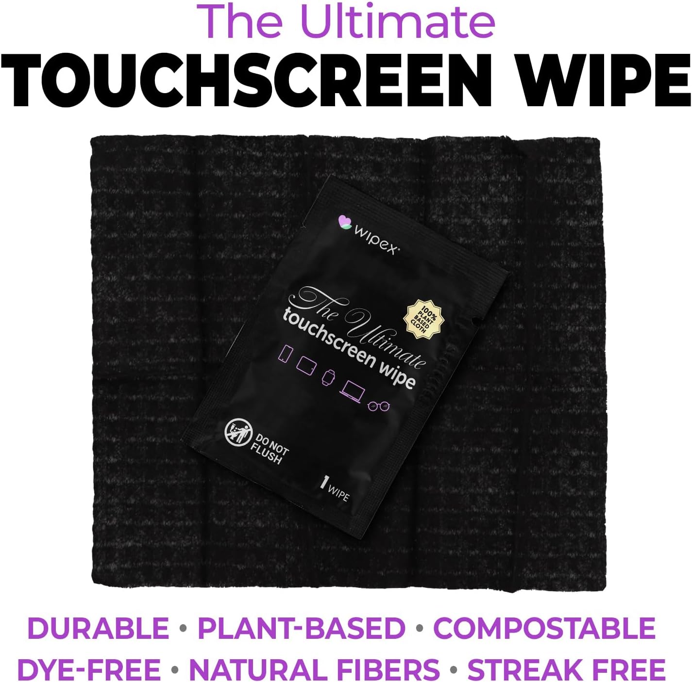 24 (3 Pack) Wipex Touch Screen Wipes for Electronics - Electronic Wipes & Car Screen Cleaner - Individually Wrapped
