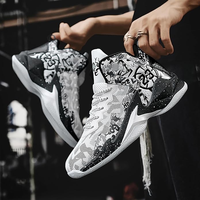 Boys Basketball Shoes Breathable Indoor Athletic Shoes Youth Outdoor Fashion Sneakers Comfortable Basketball Shoes for Girls