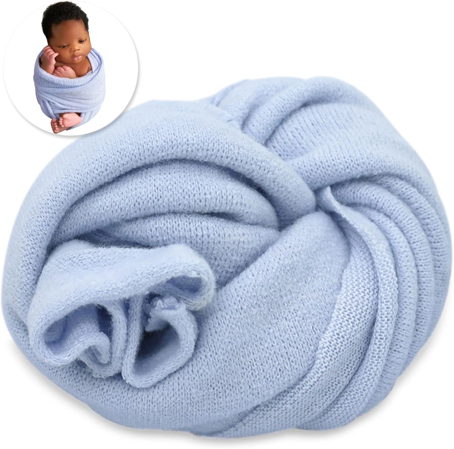 ForBaysy Newborn Posing Wrap Newborn Photography Props Soft Stretch Knit Blanket Handmade Wrap for Baby Boys Girls