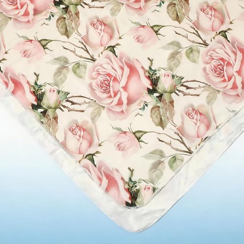 Galabloomer Baby Girl Receiving Blanket Set - Vintage Flower Swaddle & Headband for Newborns