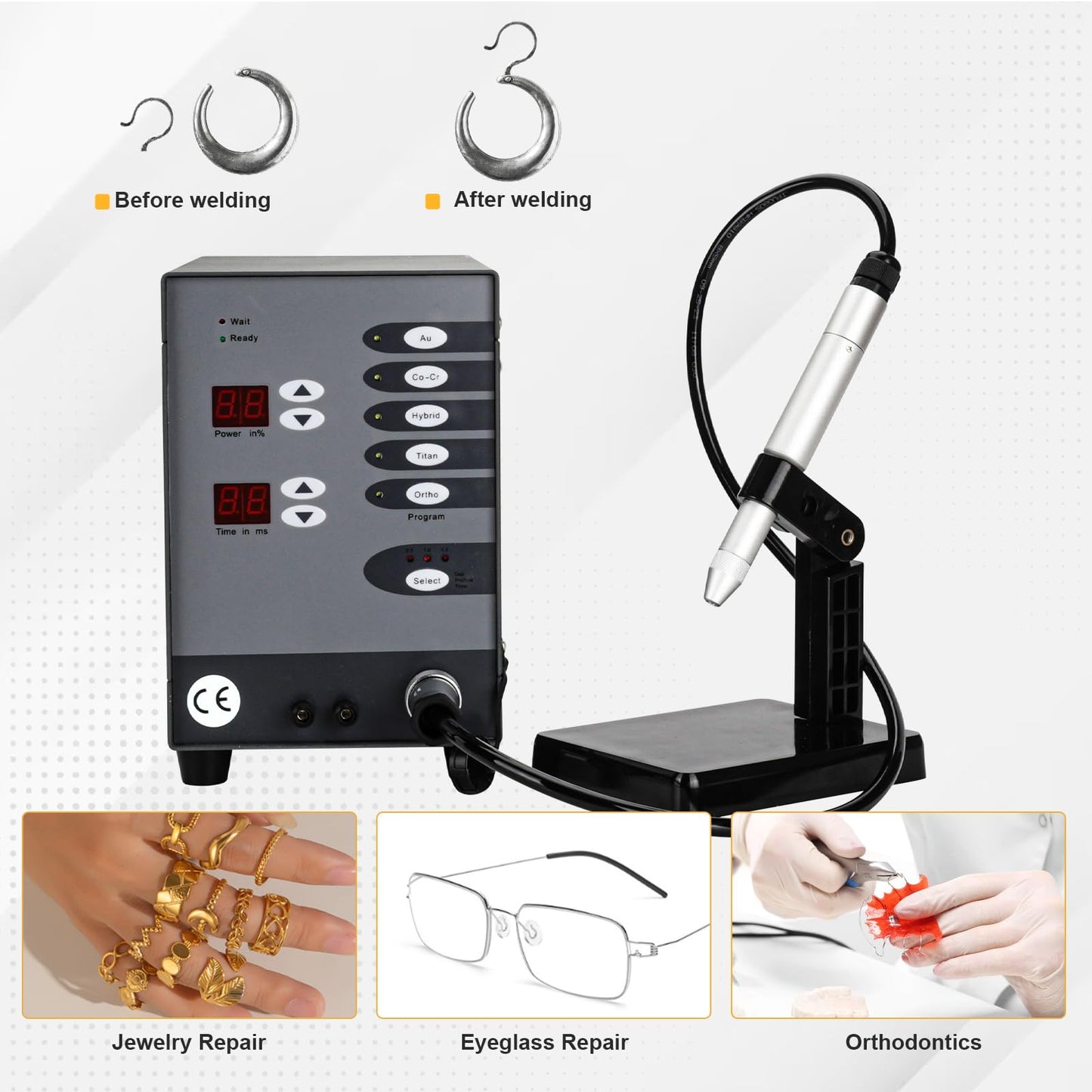 LVCHEN Pulse Arc Welder Permanent Jewelry - Orion Jewelry Welder,110v Permanent Jewelry Welder Kit,100a Welder for Permanent Jewelry