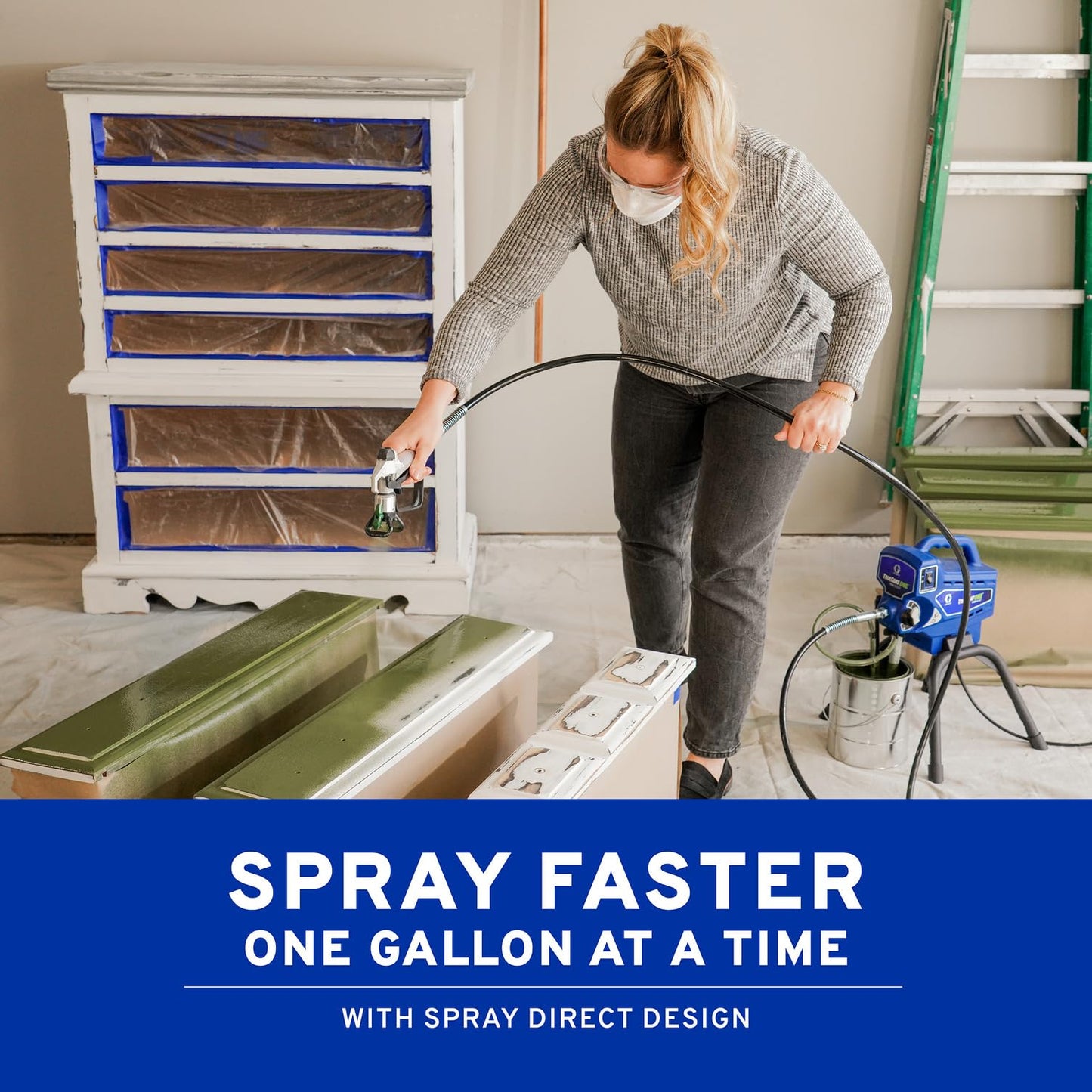 Graco Airless Paint Sprayer | DIY Designed for Interior or Exterior Projects | TrueCoat One TrueAirless Electric Sprayer 26DTC1