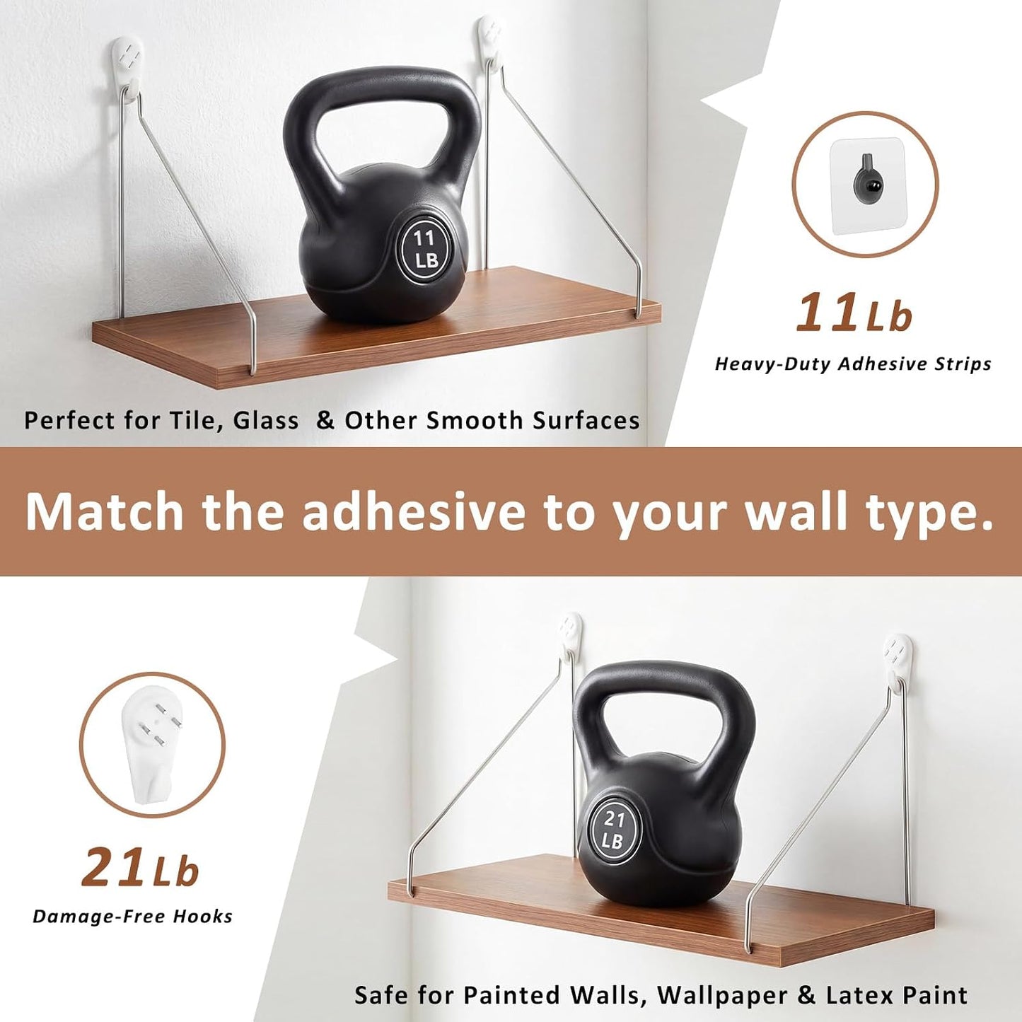 1 12 6 Inch Seamless CroBlissful PC Projector Shelf for Wall x Modem Router Shelf with Nail Router Wall Mount Modem