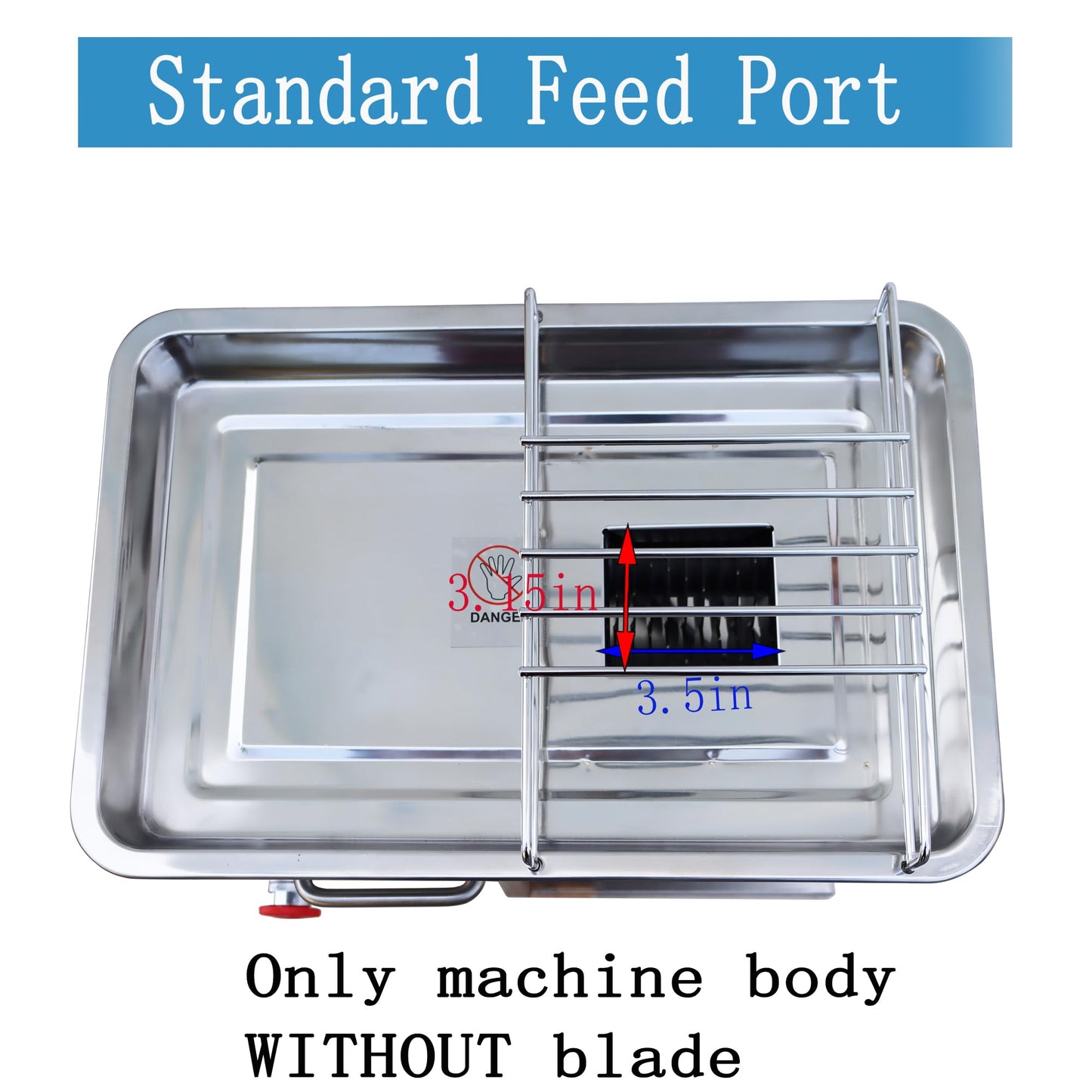HQHAOTWU Commercial Stainless Steel Meat Slicer Body for 110V QX Meat Cutting Machine Cutter Standard Feed Port
