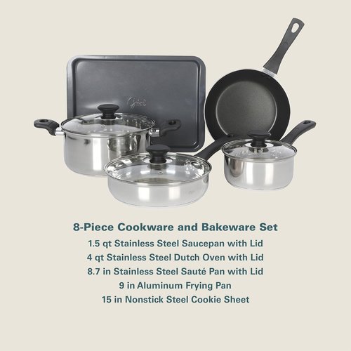 Gibson Home 74-Piece Kitchen in a Box | Complete Cookware, Dinnerware & Utensils Set