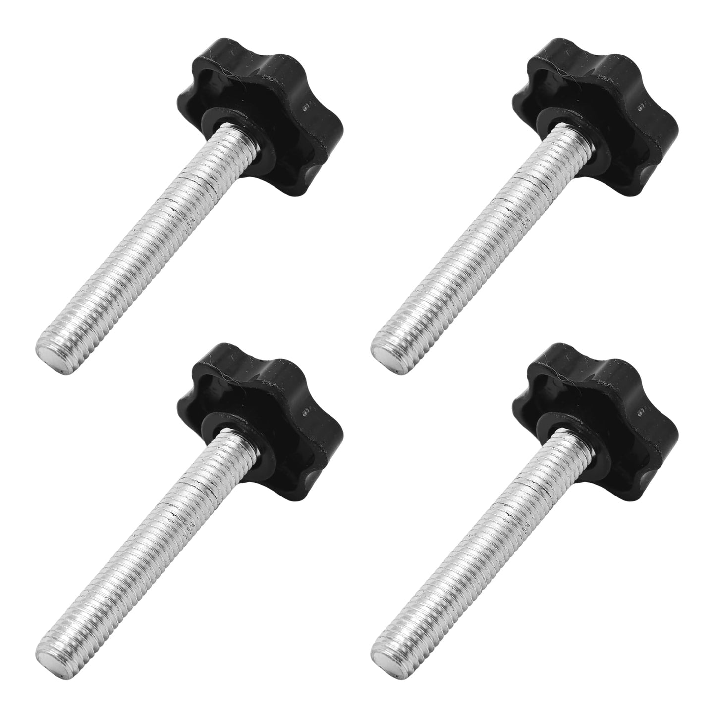 Runseaway 4Pcs M8 x 50mm Star Hand Knob Tightening Screws, Plastic Clamping Handle, Threaded Male Replacement Knob for Umbrella Base, Machines, Furniture, Tool Accessories