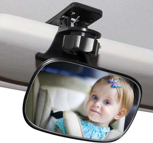 Mluchee Baby Car Mirror - 360° Adjustable Wide Angle Infant Rearview Mirror for Back Seat