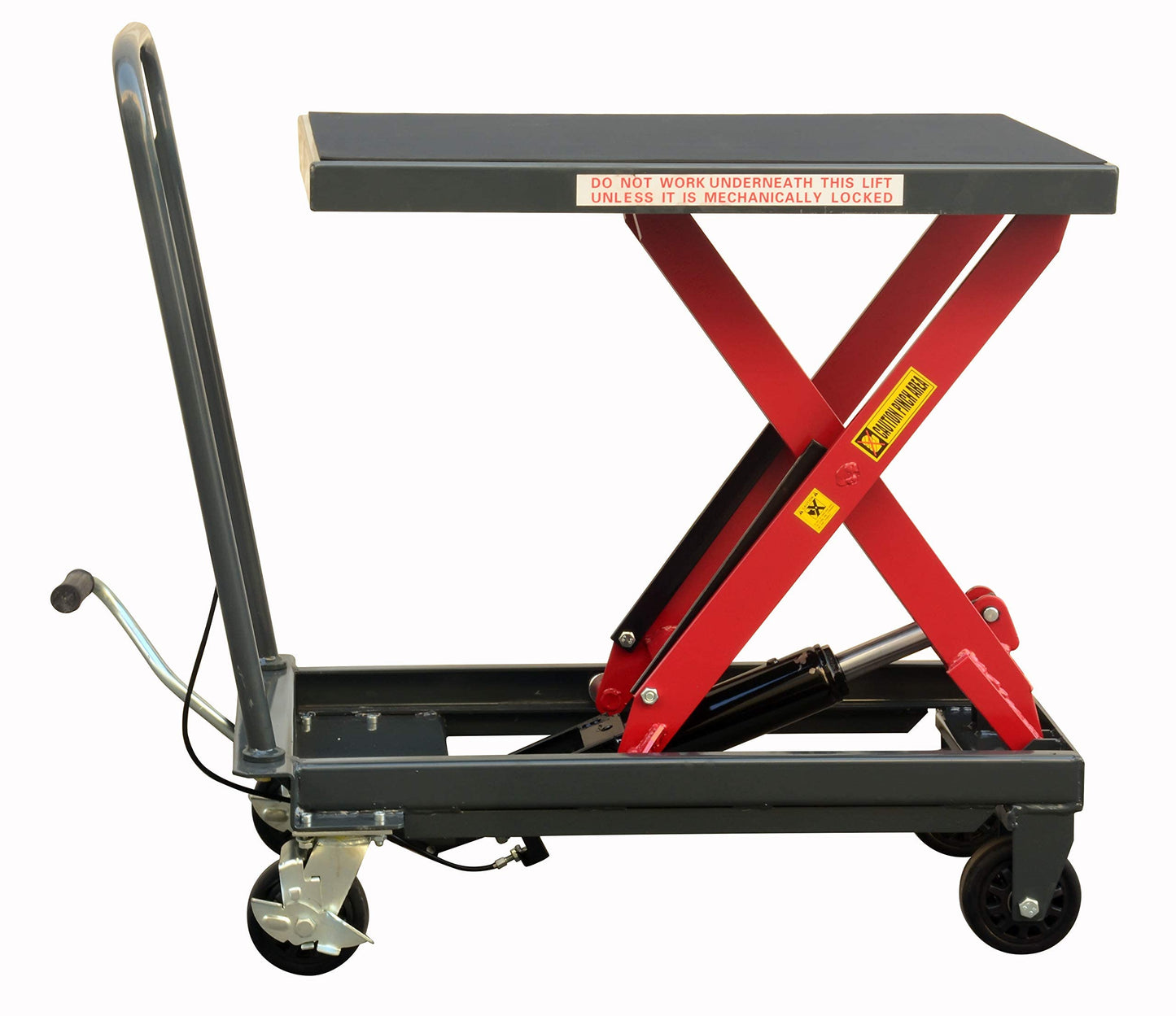 Hydraulic Lift Cart 1000lb Cap. 11" to 34.5" Lift Height 32" x 20" Platform Pake Handling Tools