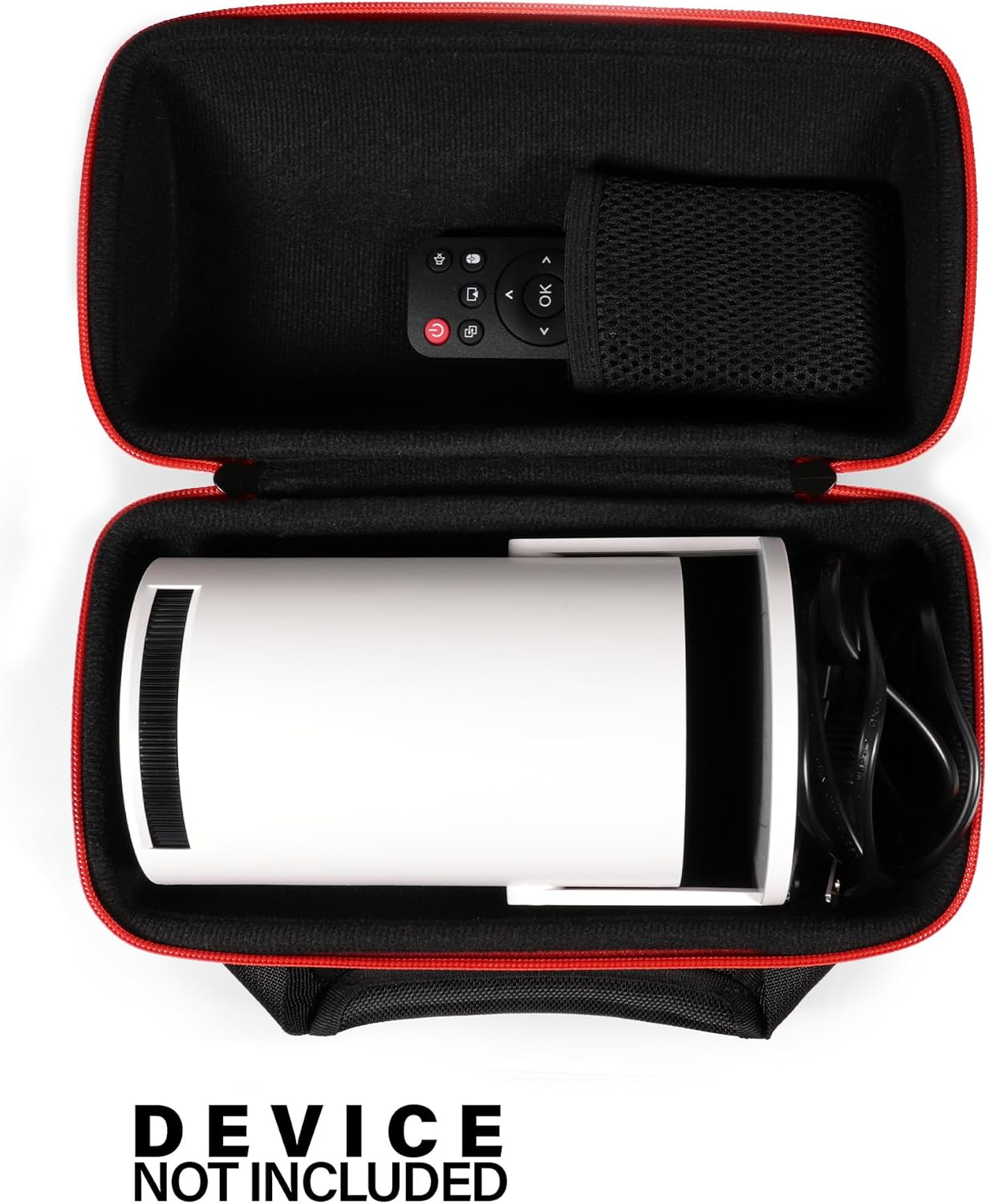 Case for Mini projector compatible with Alwtniet, PANSEBA, travel organizer for mini projector, remote controller