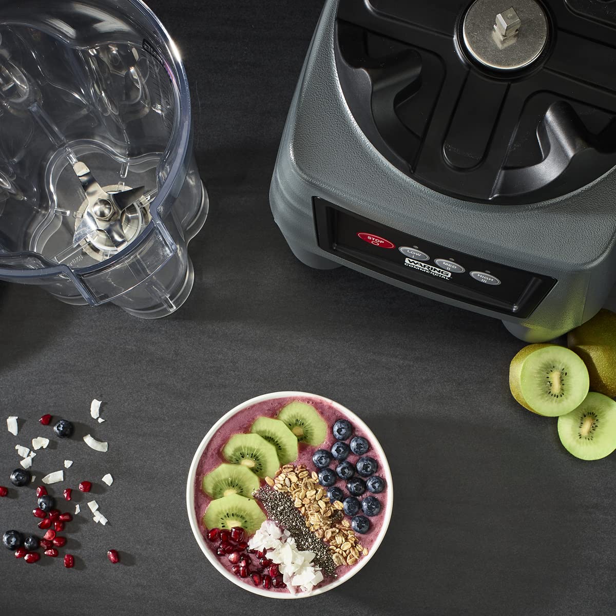 Waring Commercial 3.75 HP, 1 Gallon, Blender Base ONLY, Electronic Touchpad Controls