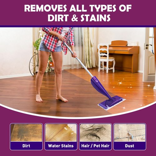 Mopping Pad Refill Compatible with Wet Jet Mop, Disposable Multi Surface Wetjet Hardwood Floor Cleaner Spray Mop Pads Refills, Thickness & Absorbent (60)