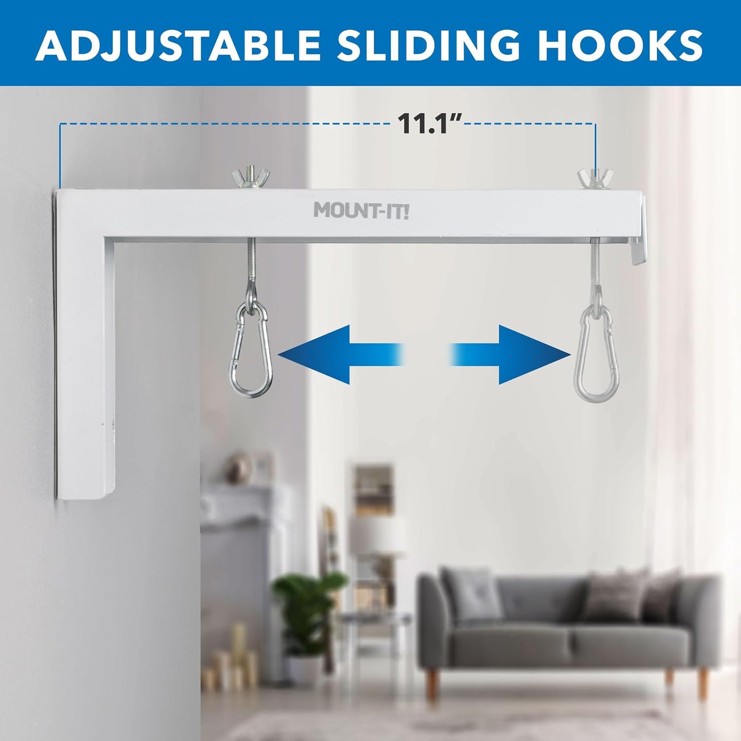 12 inch 1 66 Lb Mount-It! Projector Screen Wall Mount L-Brackets - Extra Large Wall and Ceiling Hanging Mount for Home