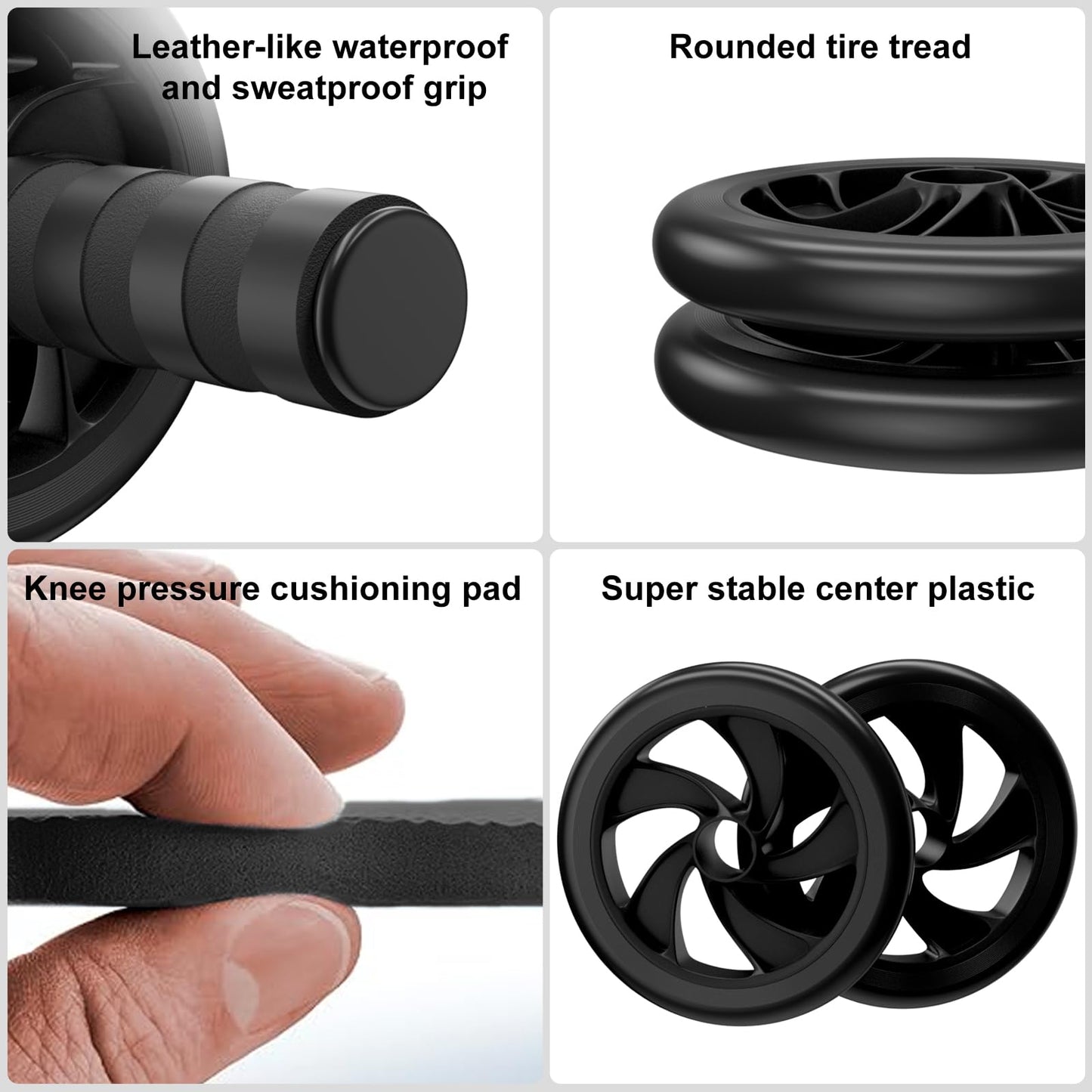 Bnlei Abdominal Wheel, Ab Roller for Abdominal Exercise Machine, Abs Workout Equipment, Core Strengthening Trainer Fitness Belly Training, Entrainement maison equipement. accessories gym stuff