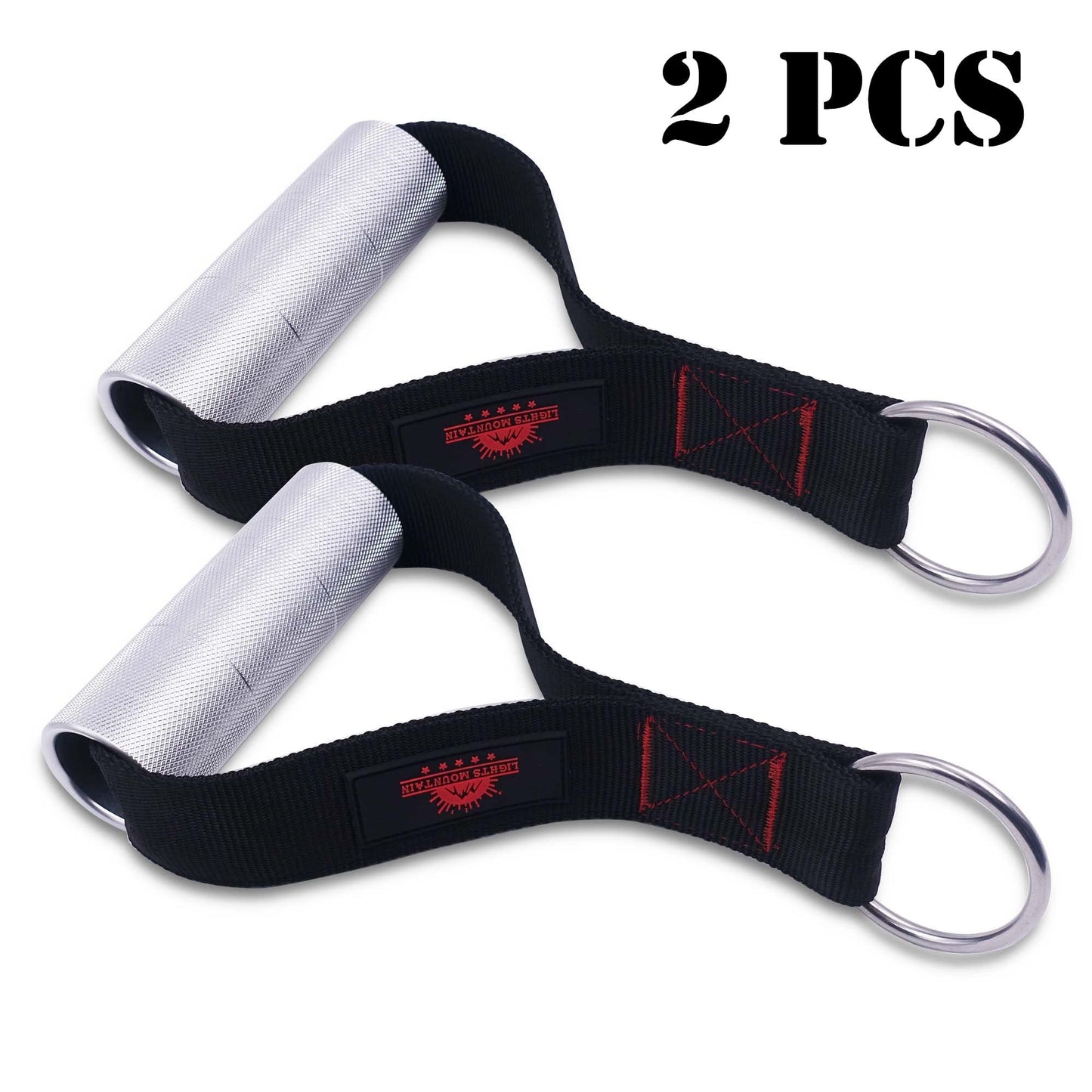 Lights Mountain Heavy Duty Fat Gym Handle Grips 2" Dia Aluminum Alloy Exercise Handles Cable Machine Pulley LAT Pulldown Attachments Arm Wrestling Training Handles(1 Pair)