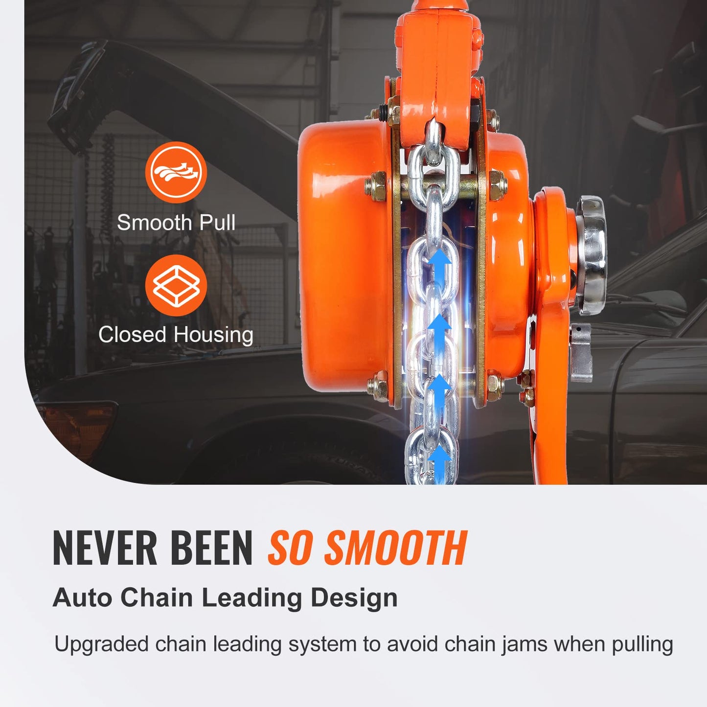 VEVOR Manual Lever Chain Hoist, 6 Ton 13200 lbs Capacity 10 FT Come Along, G80 Galvanized Carbon Steel with Weston Double-Pawl Brake, Auto Chain Leading & 360° Rotation Hook, for Garage Factory Dock