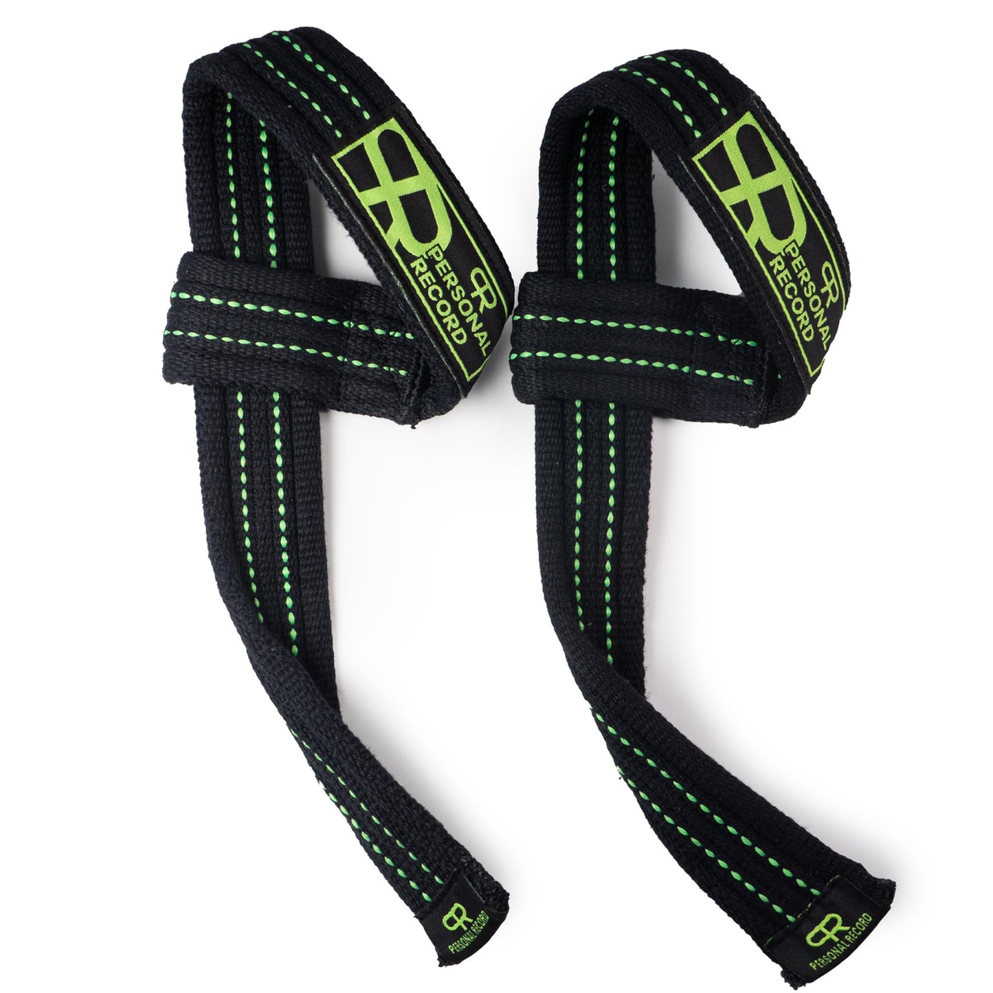 PR PR Lifting Straps for Weightlifting – Heavy Duty Deadlift Straps with Extra Thick Material for Grip & Wrist Support – Gym Wrist Straps for Powerlifting, Bodybuilding, Strength Training (Black Neon)
